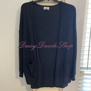 ✨Universal‎ Thread Gray 100% Cotton Open Front Cardigan Sweater Women's M✨